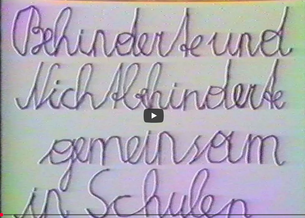 Screenshot Video Geschichte der schulischen Inklusion in Österreich