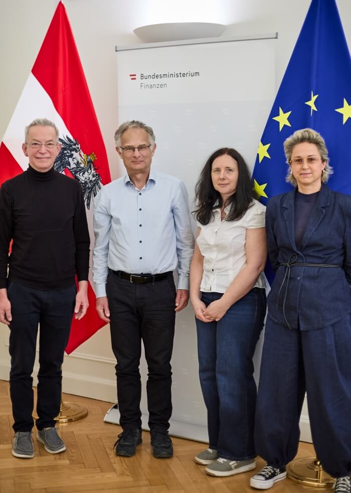 Von links nach rechts: Daniel Landau, Markus Marterbauer, Gertrude Riegler, Karin Riebenbauer.