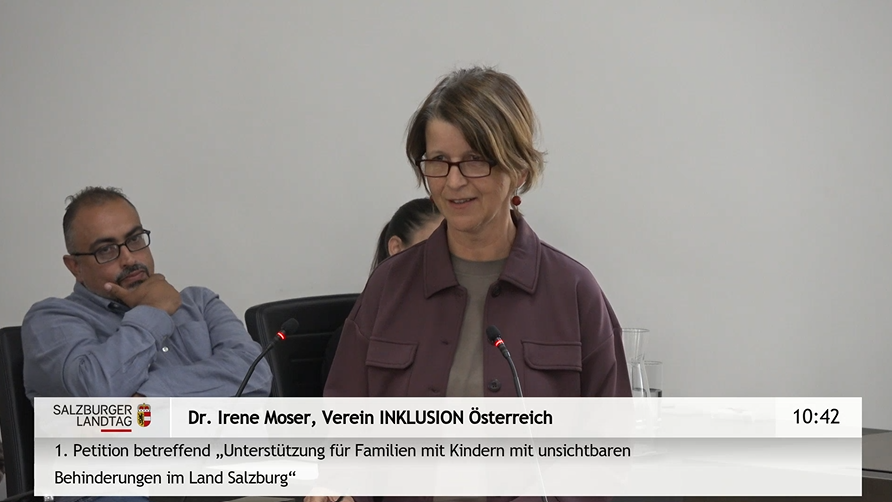 Irene Moser und Shahzad Sahaib im Salzburger Landtag - Petitionsausschuss